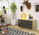 Komoda K120 4SZ dub artisan/grafitová šedá