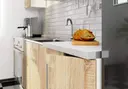 Kuchyňská linka s vitrínou LIMA 2.4M H720 Bílá / Dub Sonoma