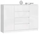 Komoda K140 2D4SZ bílá/bílý lesk