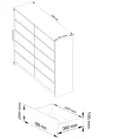 Komoda K140 10SZ bílá/bílý lesk