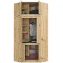 Rohová skříň s nástavbou S100 dub artisan