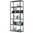 Kovový regál Loft 80 cm černá/černá