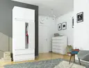 Šatní skříň s nástavbou S90 2D2SZ bílá