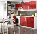 Kuchyňská skříňka Olivia S50 SZ1 bílá/červený lesk