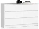 Komoda K120 6SZ bílá