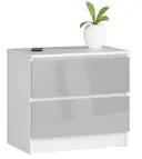 Noční stolek K60 2SZ CLP metalický lesk