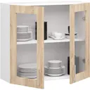 Kuchyňská závěsná skříň LIMA Bílá/Dub Sonoma