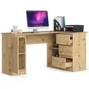 Rohový počítačový stůl B20 pravá - dub artisan