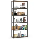 Kovový regál Loft 80 cm černá/dub craft