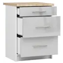 Kuchyňská skříňka Olivia S60 3SZ bílá/metalický lesk