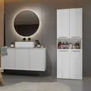 Koupelnová skříňka Nel 2K/DK Bílá Lesklá