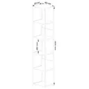 Kovový regál Loft 40 cm bílá/bílá
