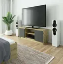 TV stolek K140 dub artisan/grafitová šedá