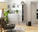 Regál R60 1SZ4P bílá/metalický lesk
