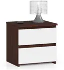 Noční stolek CL2 2SZ CLP wenge/bílá