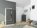 Šatní skříň S90 2D2SZ bílá/grafitová šedá