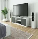 TV stolek K140 bílá/grafitová šedá