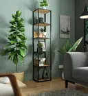 Kovový regál Loft 40 cm černá/dub craft