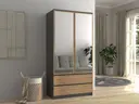 Skříň Malwa SS-90L Antracit/Dub Artisan