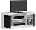 TV stolek K120 bílá/černý lesk