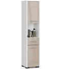 Koupelnová skříňka Fin 30 2D1SZ1W bílá/cappuccino lesk