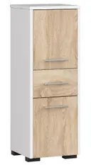 Koupelnová skříňka Fin 30 2D1SZ bílá/dub sonoma