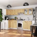 Závěsná kuchyňská vitrína Olivia W80 H580 bílá/dub artisan