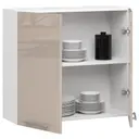 Závěsná kuchyňská skříňka Olivia W80 bílá/cappuccino lesk