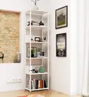 Kovový regál Loft 50 cm bílá/bílá
