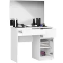 Toaletní stolek se zrcadlem P-2/SL 90x60 pravá - bílá
