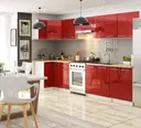 Kuchyňská skříňka Olivia S60 2D bílá/červený lesk