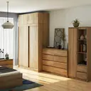 Šatní skříň posuvná s nástavbou Mono 150 cm dub sonoma