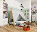 Dětská postel Gem 160x80 bíla + matrace