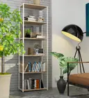 Kovový regál Loft 60 cm bílá/dub sonoma