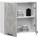 Závěsná kuchyňská skříňka Olivia W80 H720 bílá/beton