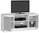 TV stolek K120 bílá/metalický lesk