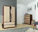 Šatní skříň S90 2D2SZ wenge/dub sonoma