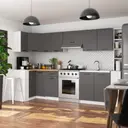 Závěsná kuchyňská skříňka Olivia W60OK bílá/grafitová šedá