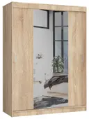 Šatní skříň posuvná se zrcadlem 150 cm dub sonoma
