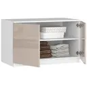 Nástavba na skříň S90 2D 2SZ cappuccino lesk
