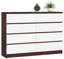 Komoda K140 8SZ wenge/bílá