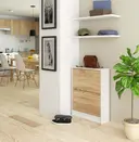 Botník se dvěma dvířky bílá/dub sonoma