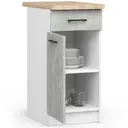 Kuchyňská skříňka Olivia S40 SZ1 bílá/beton