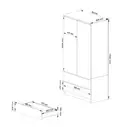 Šatní skříň S90 2D2SZ dub craft