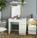 Toaletní stolek se zrcadlem P-2/SL 50x60 pravá - bílá