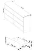 Komoda K160 6SZ bílá