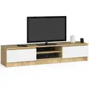 TV stolek K160 dub artisan/bílá