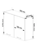 Závěsná kuchyňská skříňka Olivia W80 bílá/beton