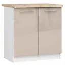 Kuchyňská skříňka Olivia S80 2D bílá/cappuccino lesk