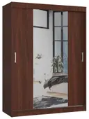 Šatní skříň posuvná se zrcadlem 150 cm wenge